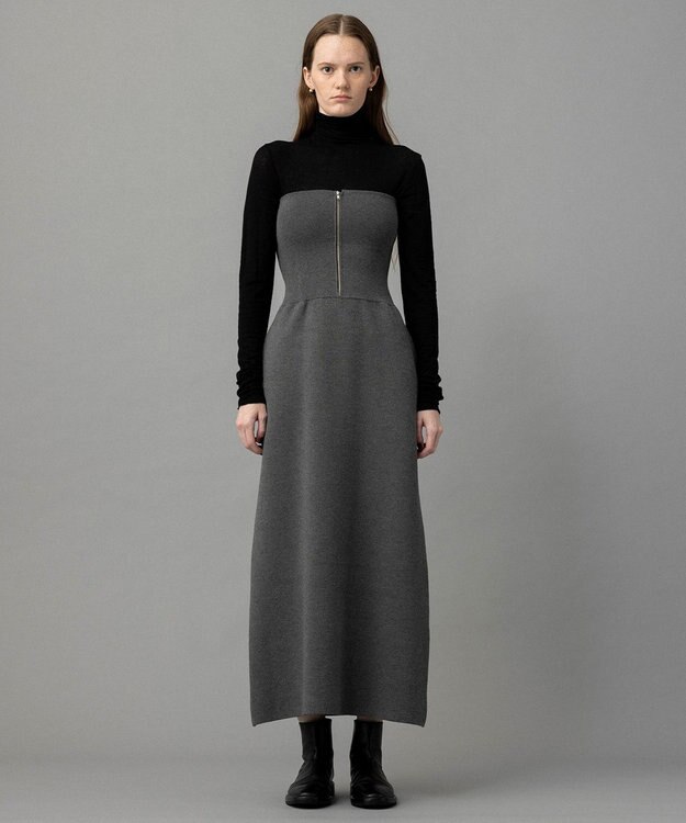 NAVE 【ReNAVE・洗える】スムースニット マルチWAYワンピース グレー系