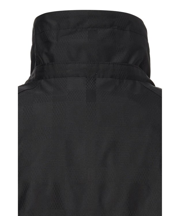 DAKS シグネチャーチェック ジャカードサファリブルゾン ブラック