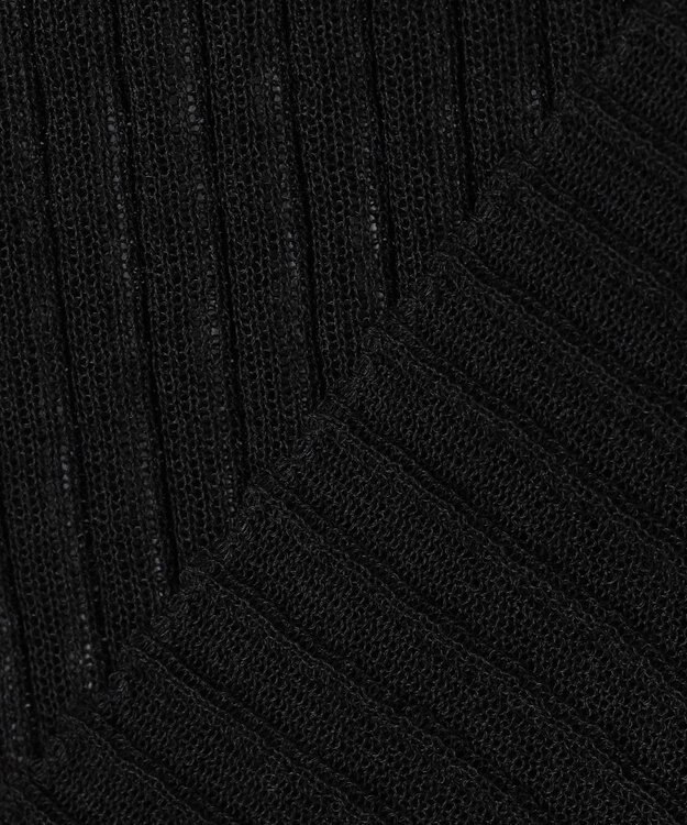 uncrave シアー リブ ノースリーブ ニット（uncrave STANDARD） ブラック