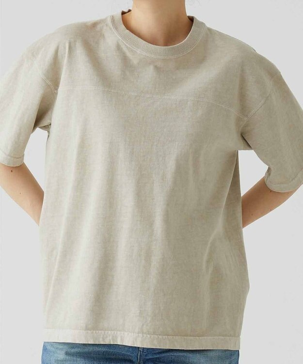caqu caqu x GoodOn football S/Stee  シンプルゆったりフィットのフットボール半袖Tシャツ mocha