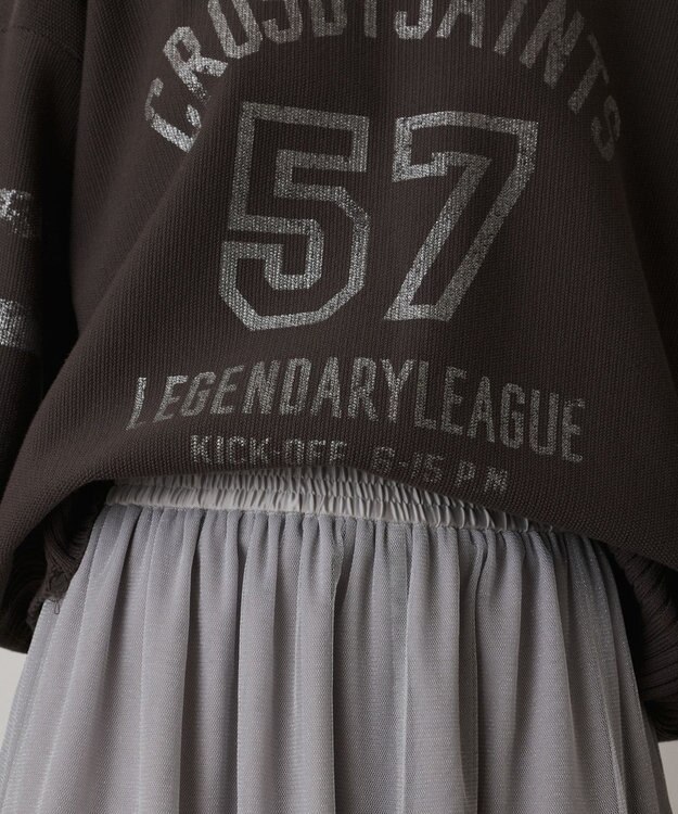 GRACE CONTINENTAL ラメチュールスカート シルバー