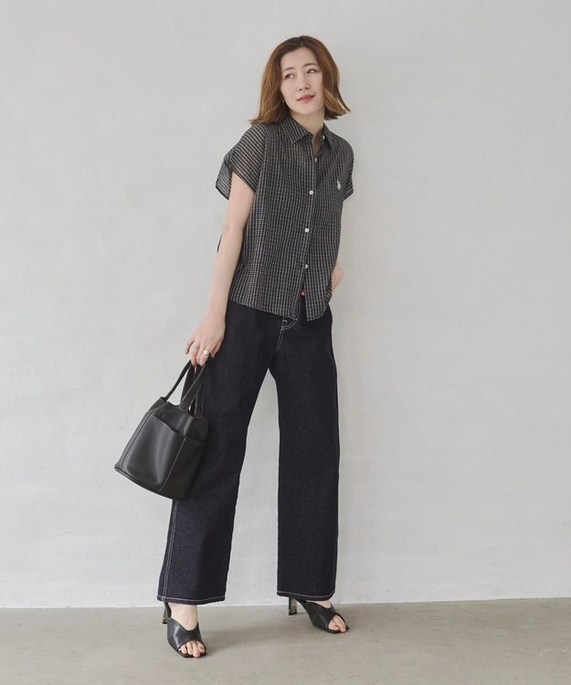 WEGO U.S. POLO ASSN.別注 フレンチスリーブシャツ ブラック