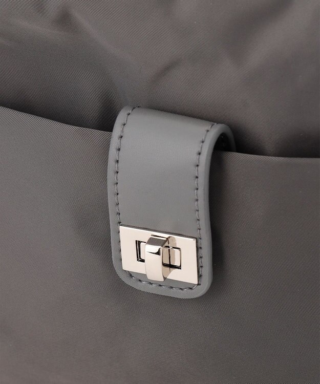 J.PRESS LADIES 【2way】ナイロンギャザー ショルダー バッグ グレー系