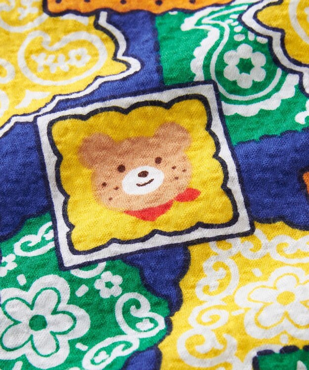 MIKI HOUSE HOT BISCUITS 【80-120cm】 バンダナ柄 6分丈ハーフパンツ マルチカラー