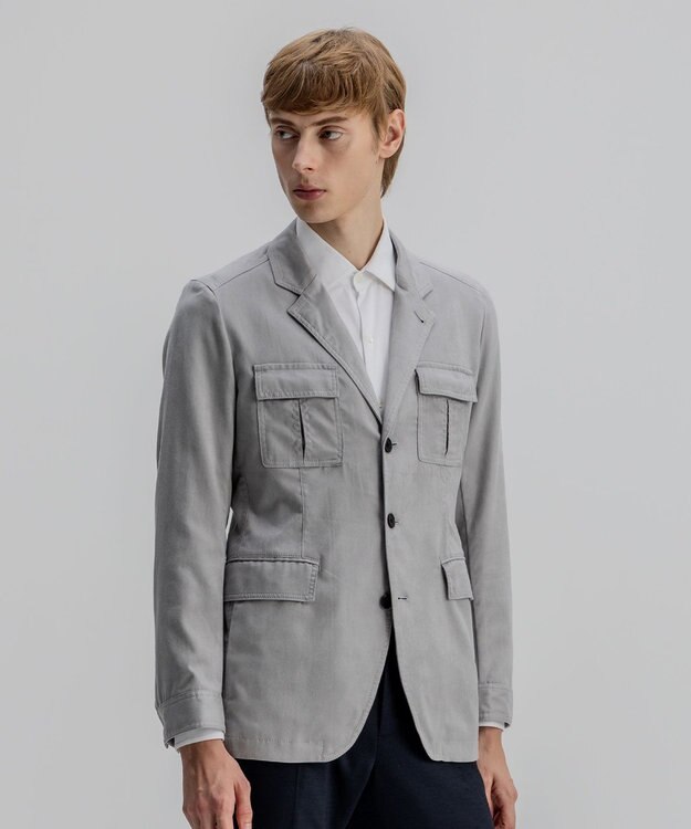 JOSEPH HOMME コマスウェード フィールドジャケット ライトグレー系