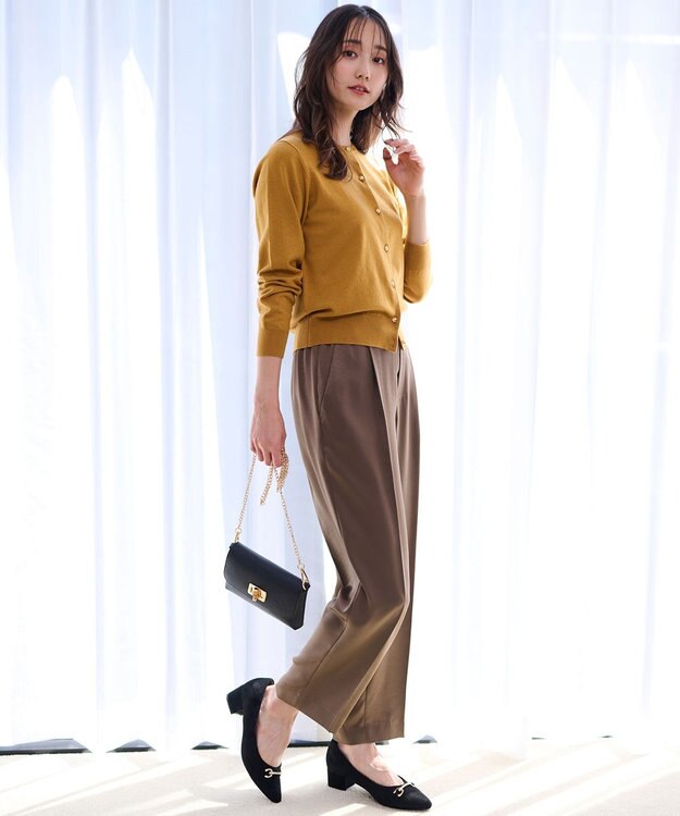 ANY SIS 【23.0cm~24.0cm】ストーンビット パンプス ブラック