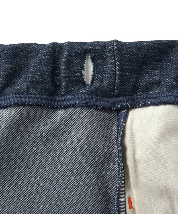 MIKI HOUSE HOT BISCUITS 【80-120cm】 パステルロゴ ストレッチパンツ 紺