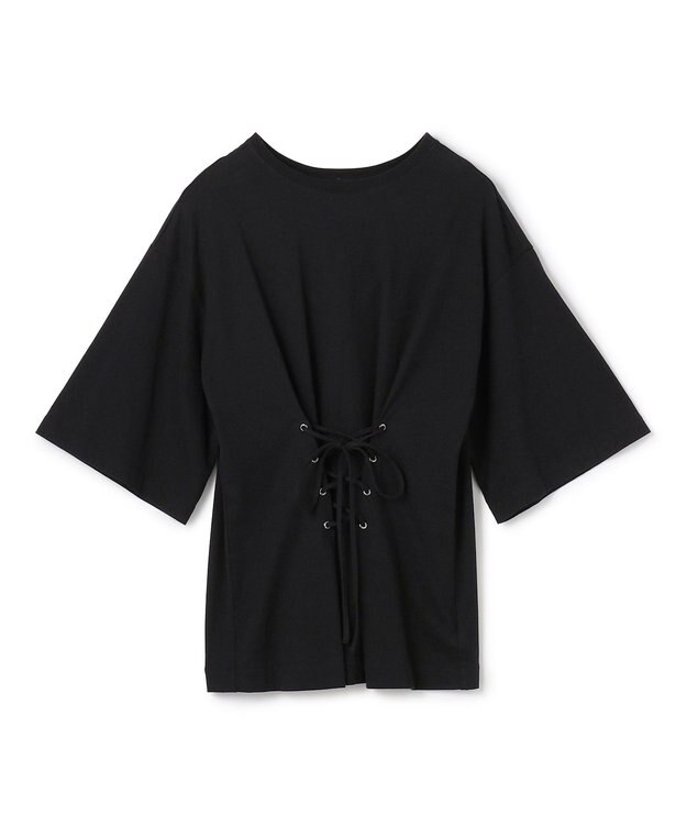 uncrave プレーンジャージー 2WAYレースアップトップス ブラック