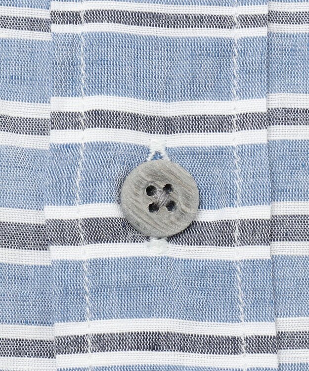 JOSEPH ABBOUD MOUNTAIN 【SPACE】OGビッグボーダー シャツ サックスブルー系2