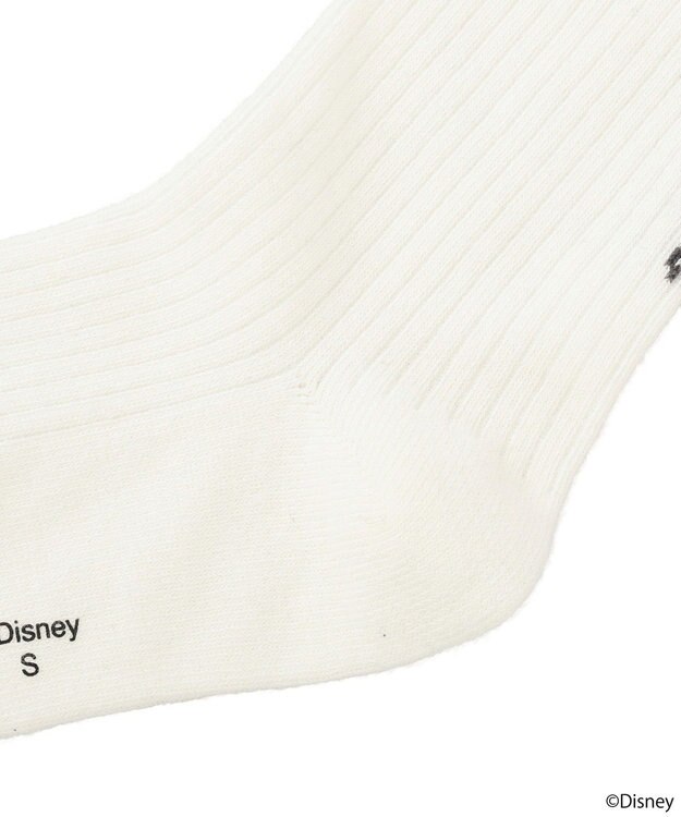 earth music&ecology 【予約】Disney/アソート刺繍入り靴下 チャコールグレー