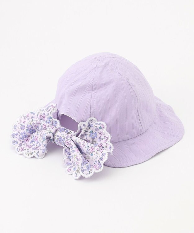 ANY KIDS 【日よけ付き】リボンハット ラベンダー