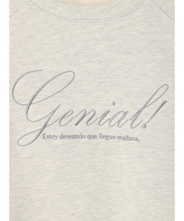 earth music&ecology 裏毛ロゴチュニック Oatmeal