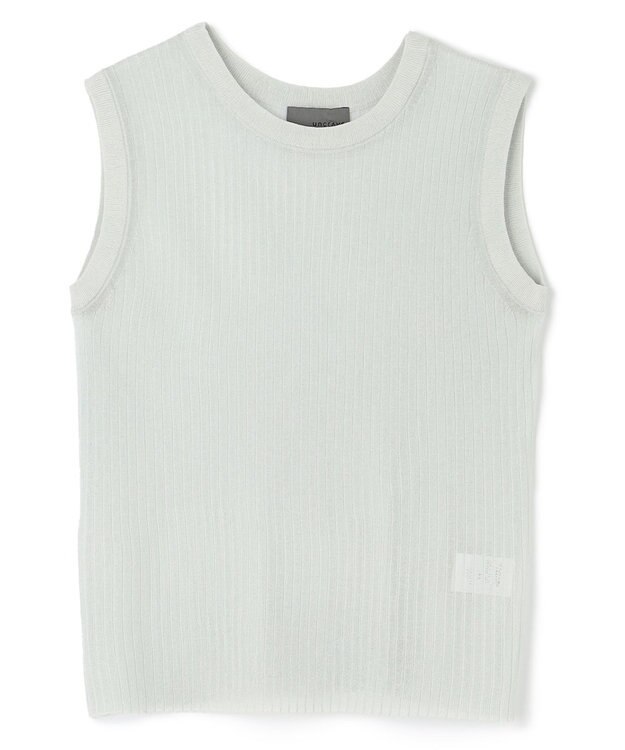 uncrave シアー リブ ノースリーブ ニット（uncrave STANDARD） ライトセージ