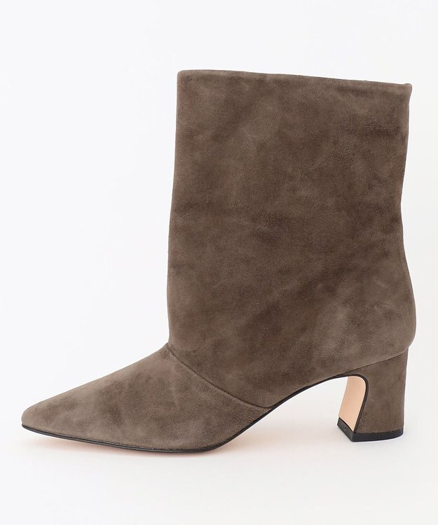 自由区 【CORSO ROMA】ワイドレッグショート ブーツ グレー系