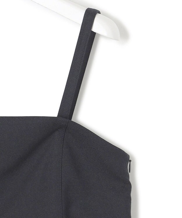 23区 L 【洗える】スラブツイードストレッチ キャミソール ブラウス ネイビー系