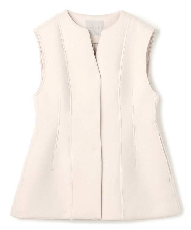 UNFILO L 【VERY×UNFILOコラボ】BEAUTY FORM JERSEY+ ペプラムジレ グレージュ