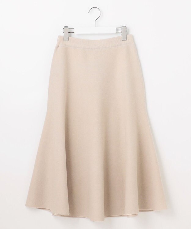自由区 【セットアップ対応・洗える】ウールミラノニット スカート ベージュ