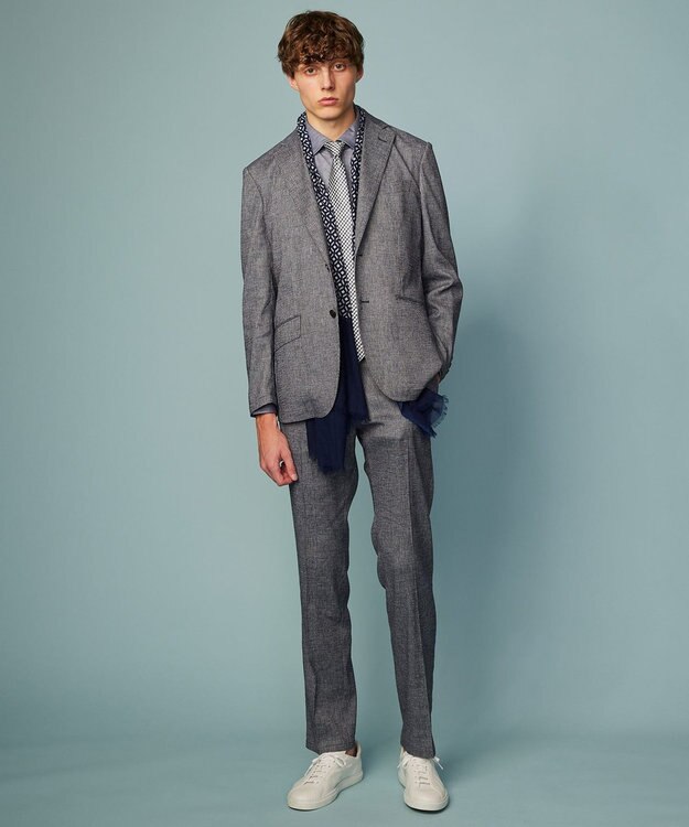 JOSEPH ABBOUD 【キングサイズ・ウエストも伸びる！/清涼/軽量/ストレッチ】ハイパワードライストレッチ パンツ ネイビー系