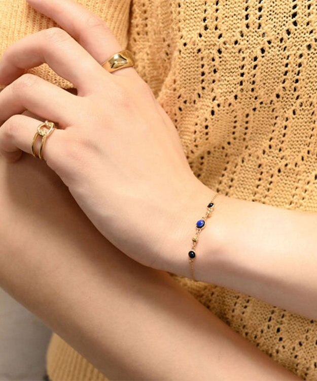 blancotokyo 【金属アレルギー対応】天然石ブレスレット amulet ゴールド