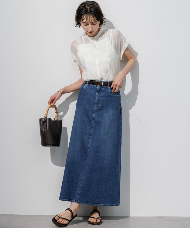 23区 【先行予約/WEB&一部店舗限定】レースピンタック フレンチスリーブ ブラウス アイボリー系
