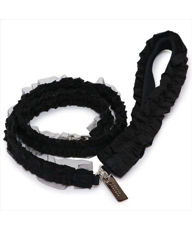 PET PARADISE cherircouture フリフリリード 《ブラック》 ４Ｓ～３Ｓ 小型犬 ブラック