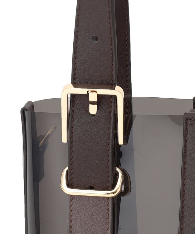 23区 【Oggi8月号掲載】クリア ミニ ショルダーバッグ ダークブラウン系