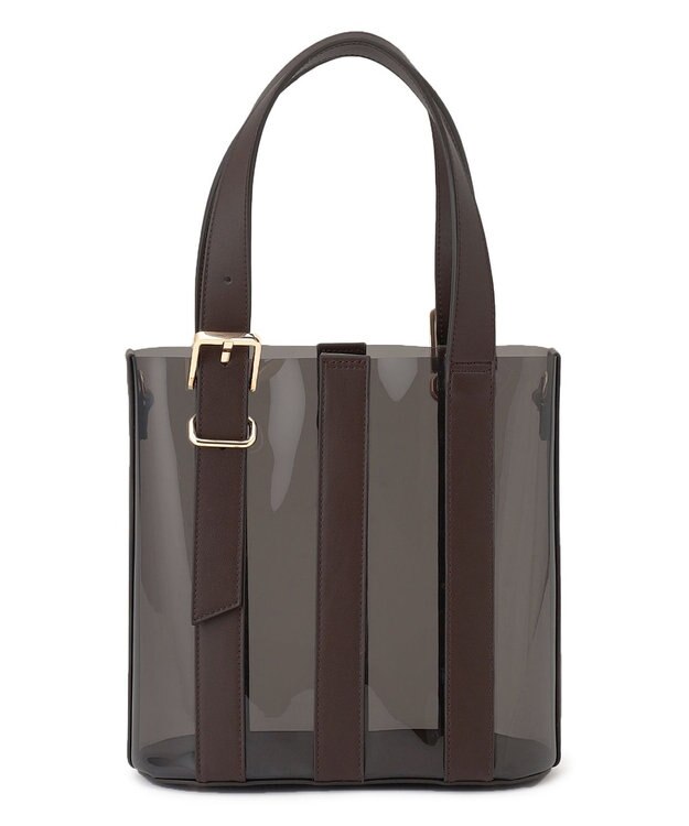 23区 【Oggi8月号掲載】クリア ミニ ショルダーバッグ ダークブラウン系