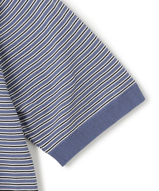 UNFILO MENS FINE MOVE クルーネック ニット [24年春夏商品] ブルーボーダー