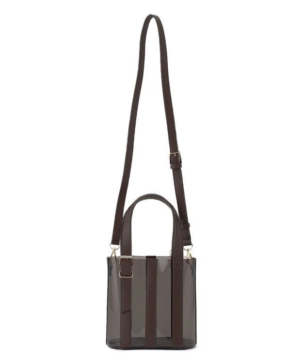 23区 【Oggi8月号掲載】クリア ミニ ショルダーバッグ ダークブラウン系