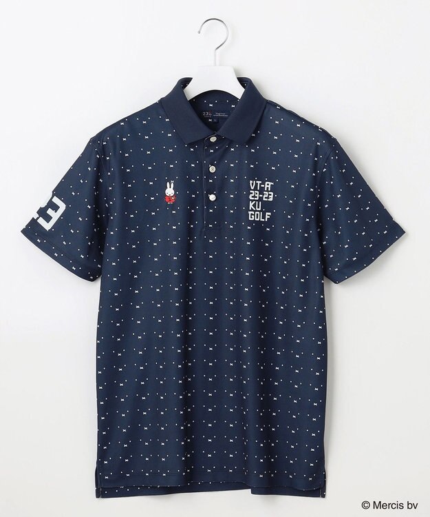 23区GOLF 【MEN】【吸水速乾/UVカット】ミッフィーフェイスポロシャツ ネイビー系5