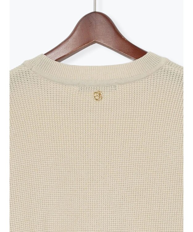 Te chichi チャーム付きワッフルニットプルオーバー ベージュ