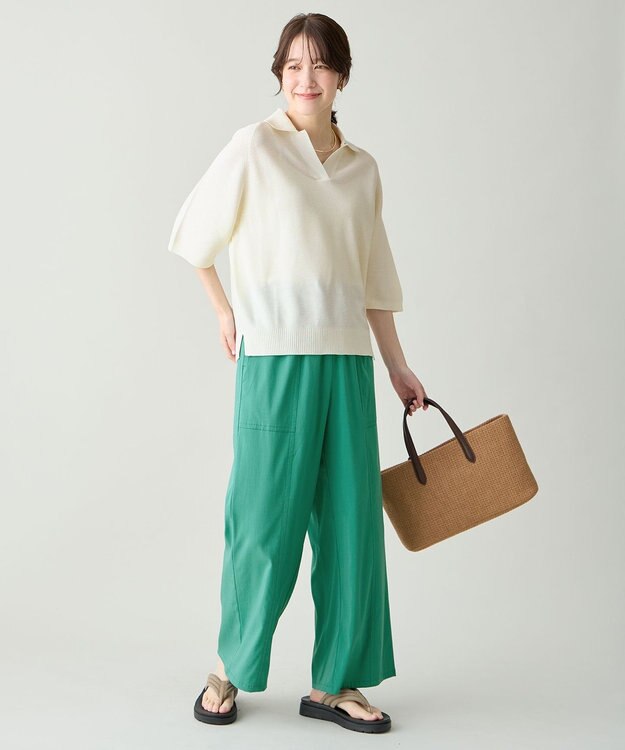 ANY L 7daysデイリーリラックスパンツ グリーン