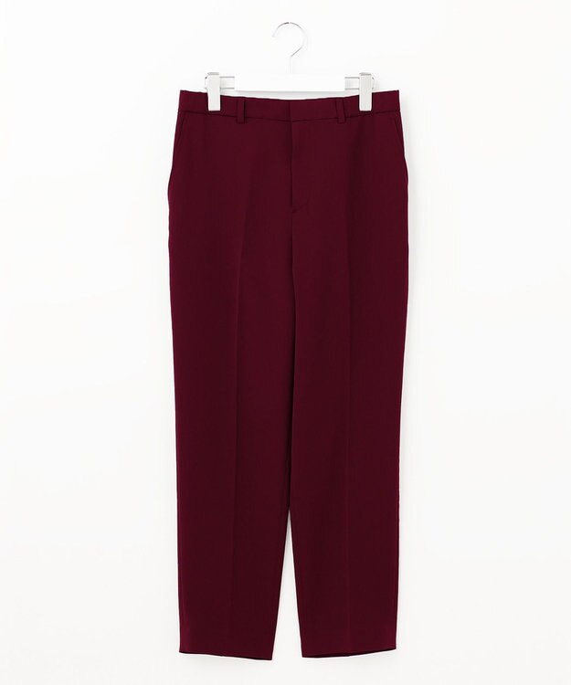 自由区 【洗える】2WAYツイル テーパードパンツ ワイン系