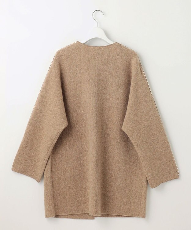 J.PRESS LADIES 【洗える】BONNY Vネック ニット アウター キャメル系