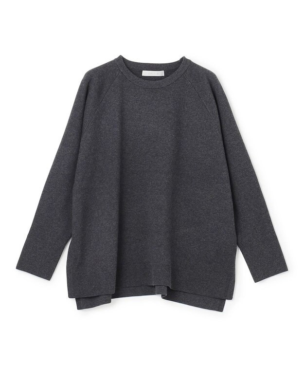 UNFILO コットンカシミヤニット クルーネック チャコール