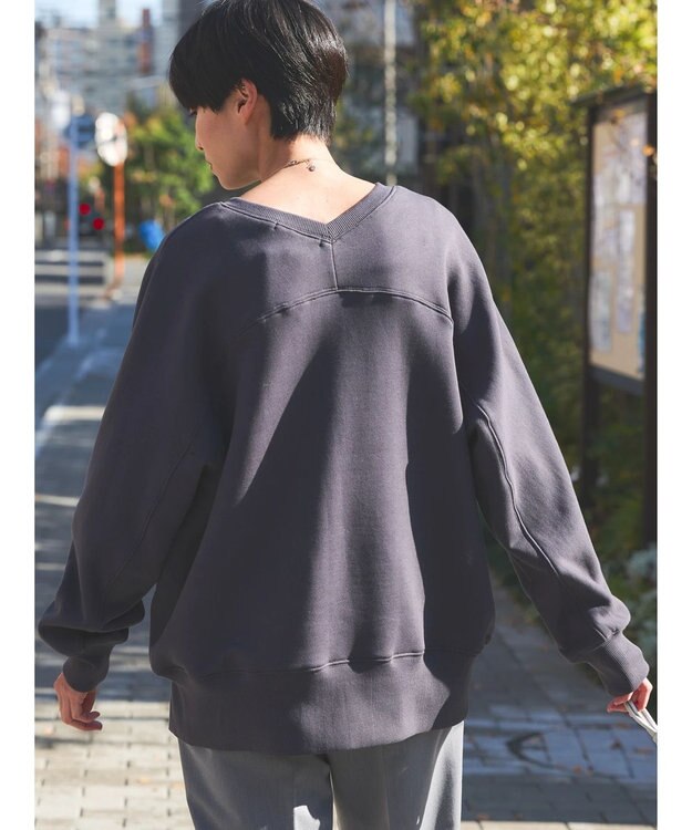 AMERICAN HOLIC バックＶラグランスウェット Charcoal Gray