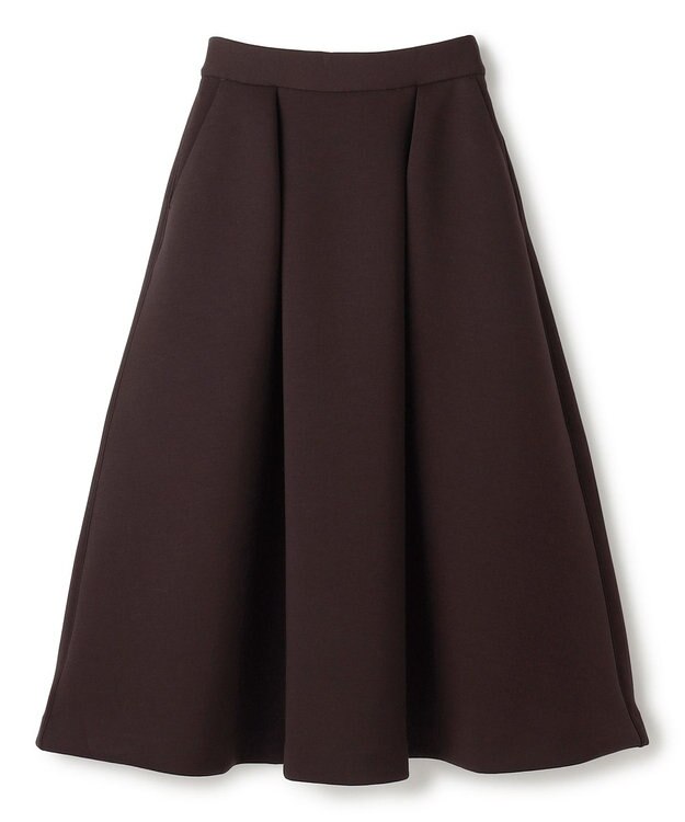 UNFILO L 【VERY×UNFILOコラボ】BEAUTY FORM JERSEY+ ボリューム フレアスカート ブラウン