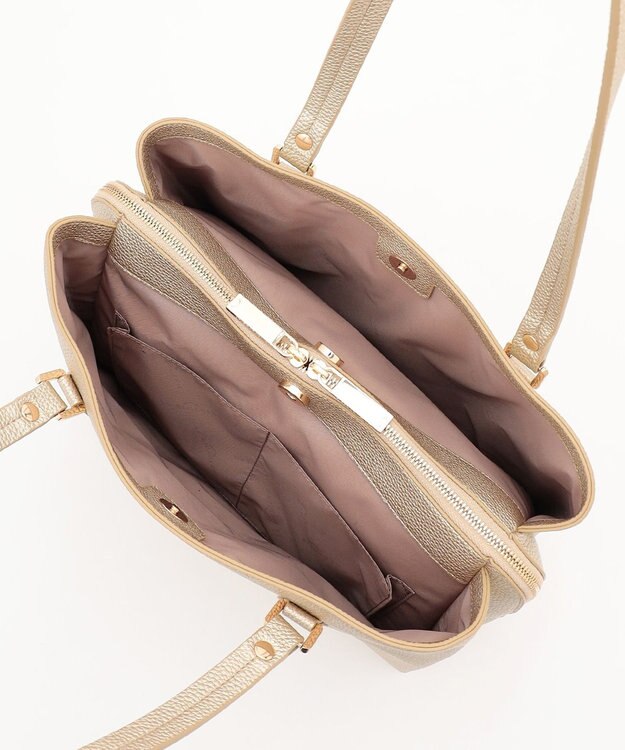 LA BAGAGERIE ベーシック　フェイクレザートート ゴールド