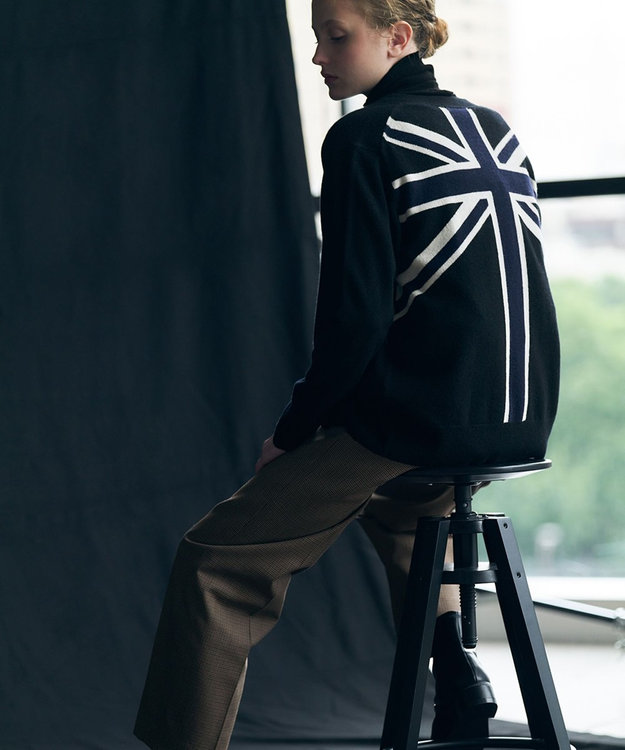 ICB 【30th ANNIVERSARY】 カシミヤブレンド ユニオンジャックカーディガン ブラック