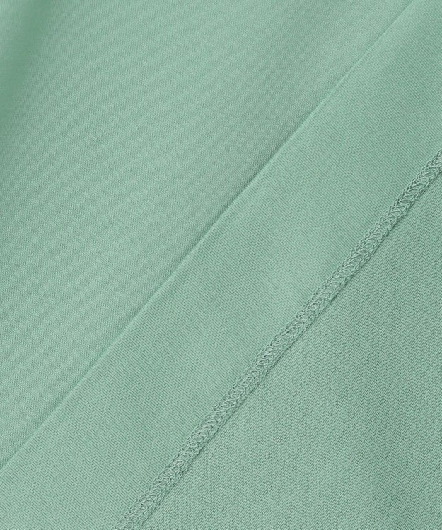 23区 シルキータッチ フレンチスリーブ Tシャツ パイングリーン系