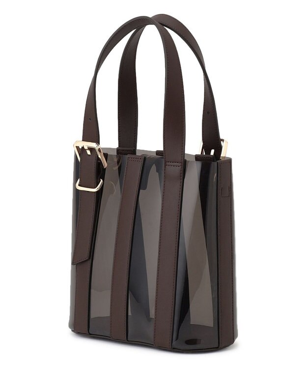 23区 【Oggi8月号掲載】クリア ミニ ショルダーバッグ ダークブラウン系