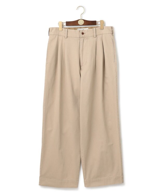 J.PRESS MEN 【NYUZELESS】2タック ワイドスラックス ベージュ系