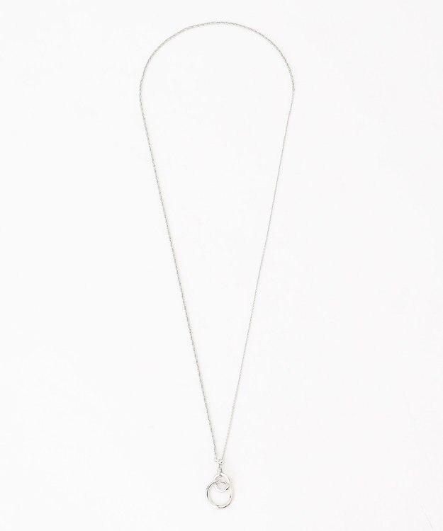 J.PRESS LADIES 【3way】ダブルリングラリエット ネックレス シルバー系