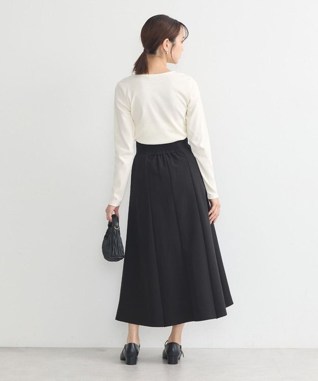 earth music&ecology マチプリーツスカート Black