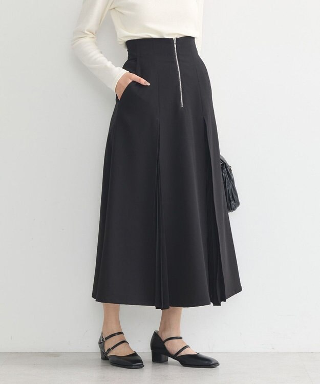 earth music&ecology マチプリーツスカート Black