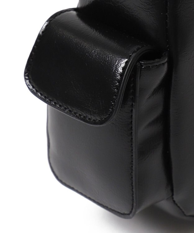 WEGO プレートデザインハトメバッグ ブラック