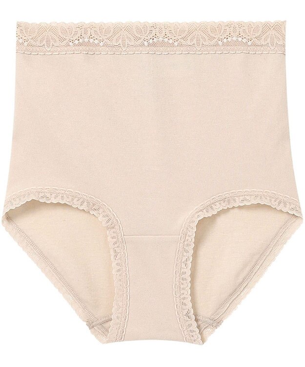 Wing ショーツ 綿混(身生地部) やさしい肌あたり 【デイリーフィット やわらかコットン】 はきこみ丈ふかめ EC3230 ウイング／ワコール ベージュ