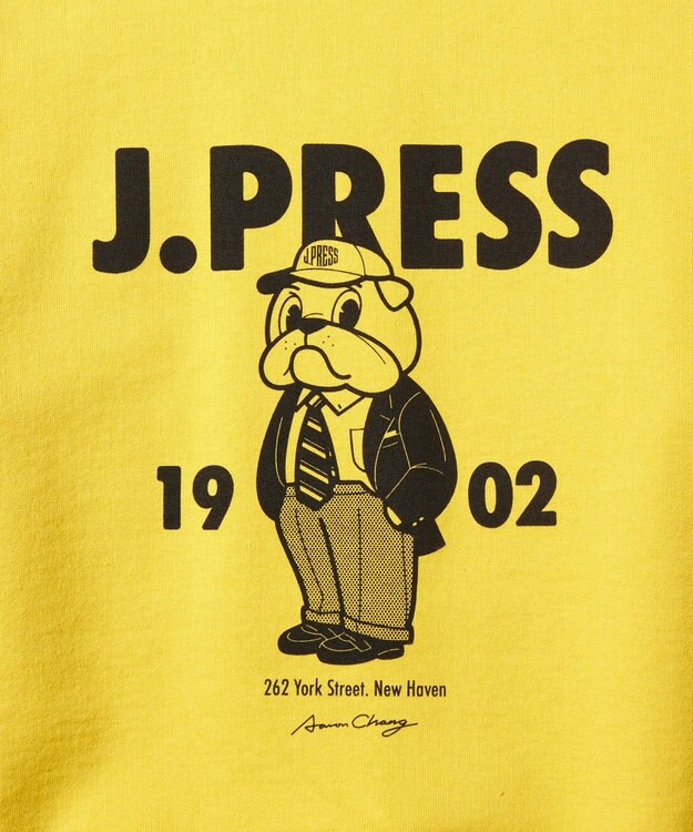 J.PRESS MEN 【AaronChang】【UNISEX】ラグランスリーブ スウェット イエロー系