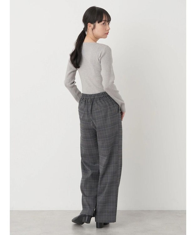 earth music&ecology ツイストリブラメニットプルオーバー Gray