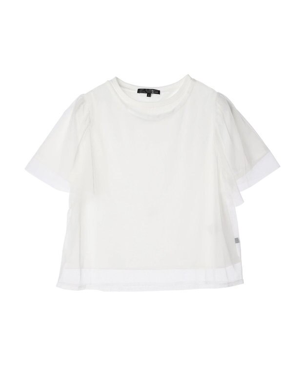 Green Parks ・ＳＵＧＡＲ　ＳＰＯＯＮ　ＳＥＴ２点チュールＴ＋カットＴ Off White